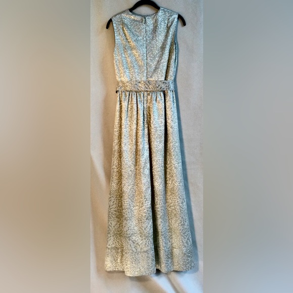 Designer evening gown, size 4, gold/silver/ivory. Old Hollywood/MCM glamor. EUC - Picture 5 of 11